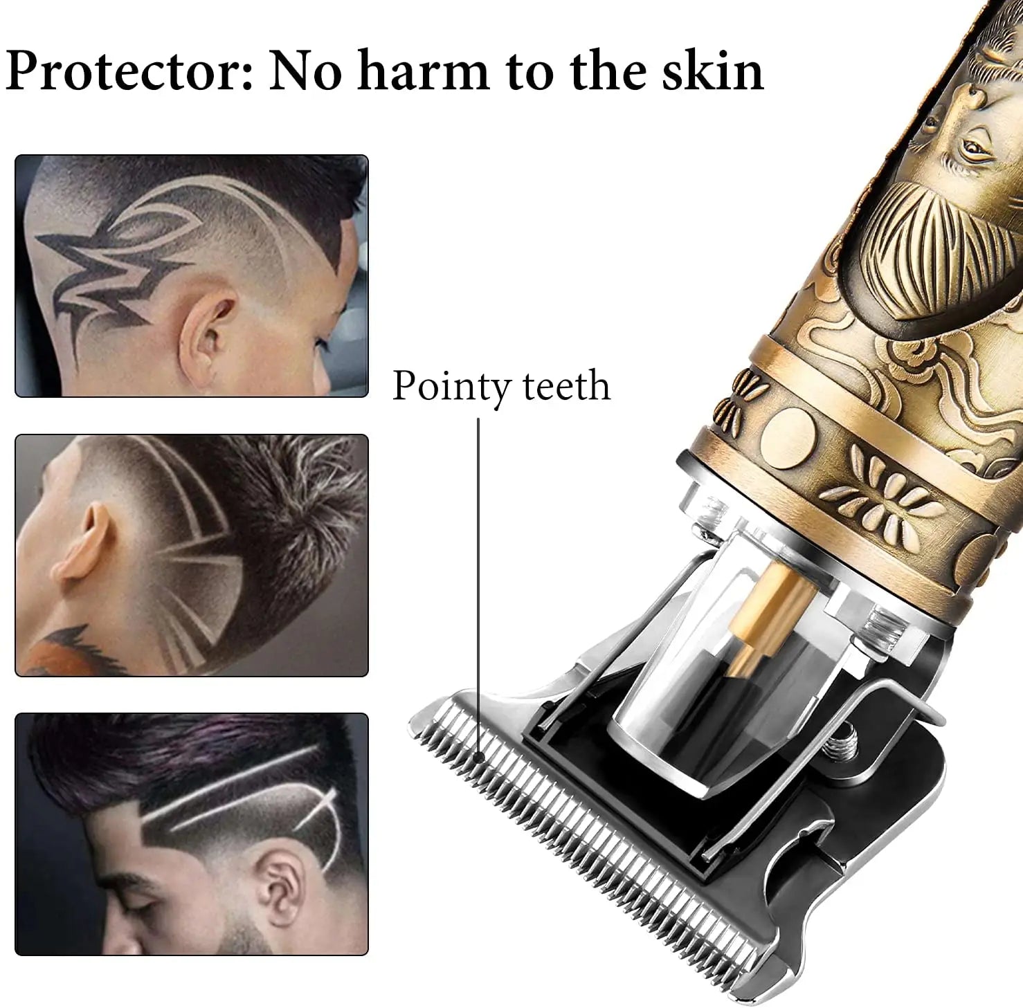 Professional Rechargeable Vintage T9 Hair Clipper for Men's Barber